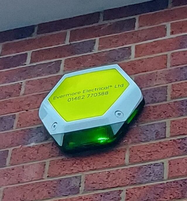 A high quality alarm installed by Evermore Electrical Ltd.